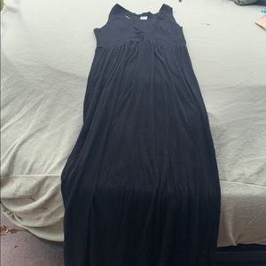 Long black summer dress